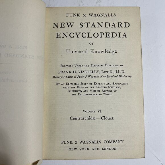 Funk and Wagnalls New Standard Encyclopedia 1934 Vol VI Centrarchidae to Clouet - Picture 9 of 13